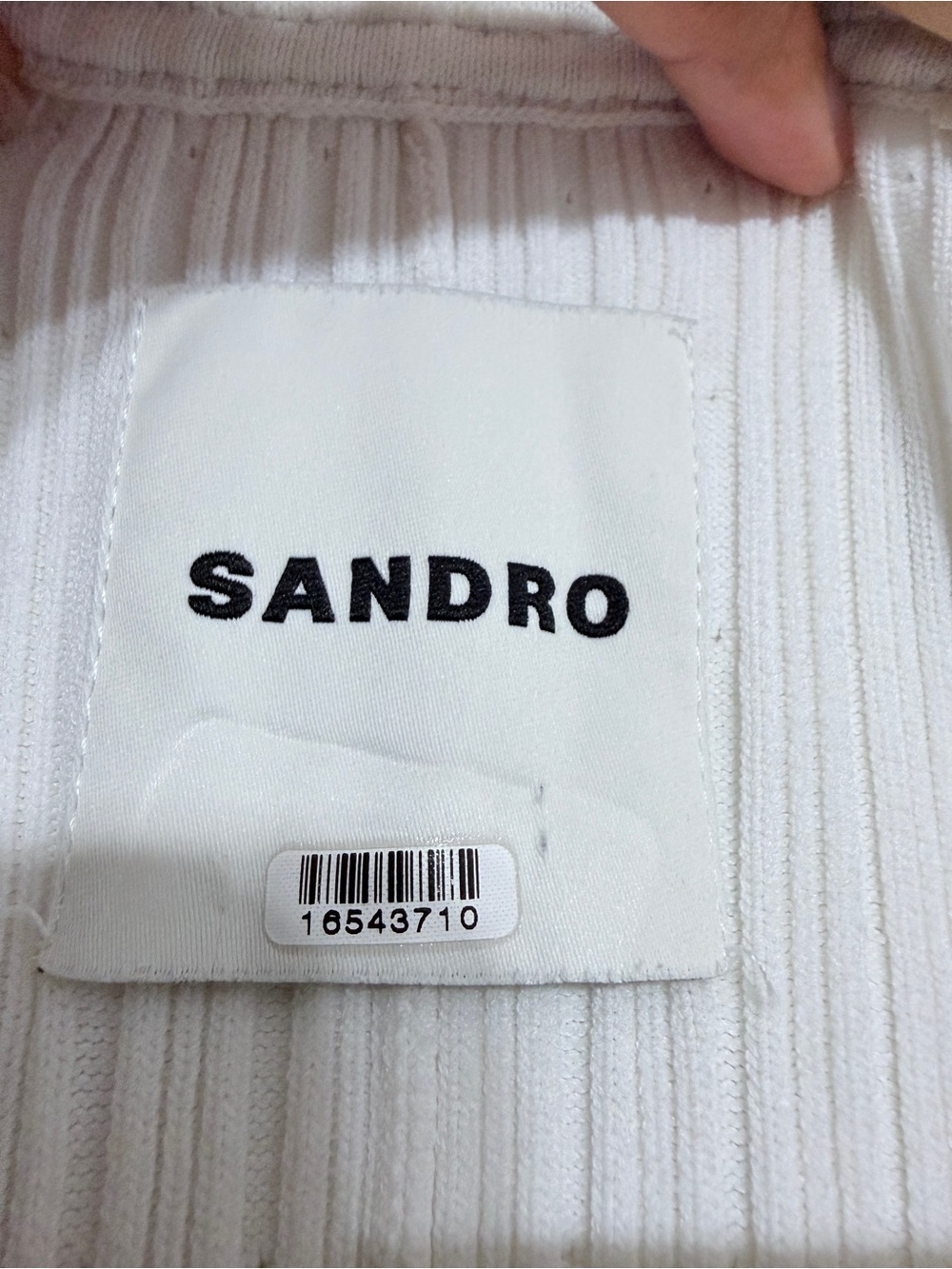 Sandro white ribbed knit sweater dress size XS - Picture 9 of 14